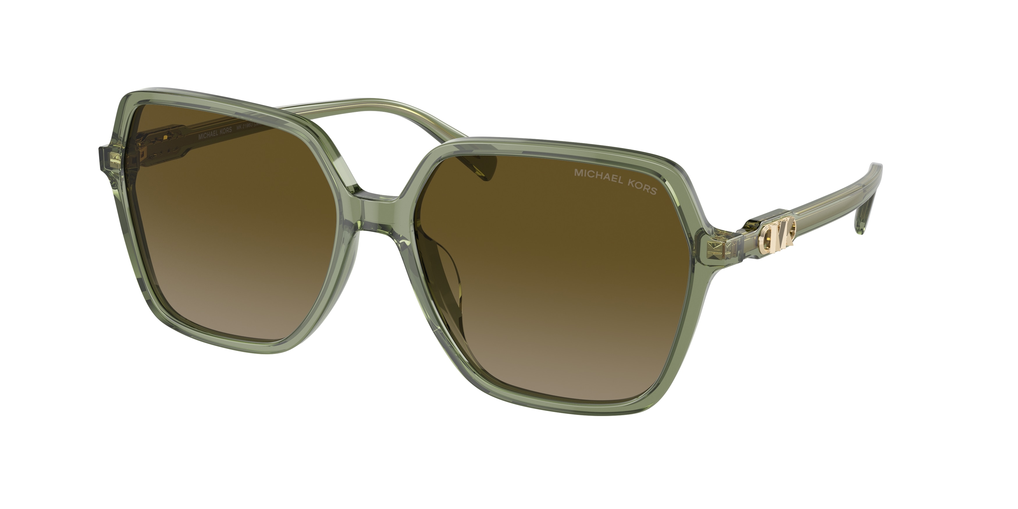 Michael Kors Woman MK2196U JASPER 394413 Sunglasses Acetate Green Green Squared Normal Shaded-image